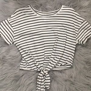 black and white striped shirt